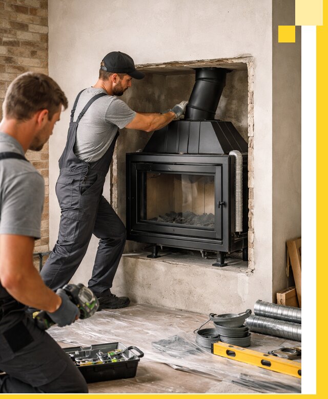 Установка каминных топок в Мичуринске: монтаж, подключение