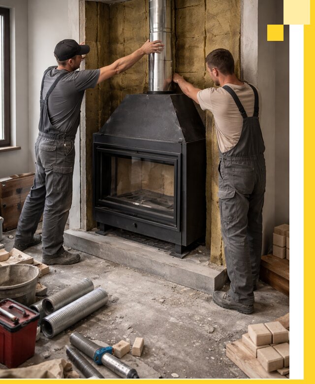 Изготовление и монтаж закрытых каминов в Мичуринске под ключ