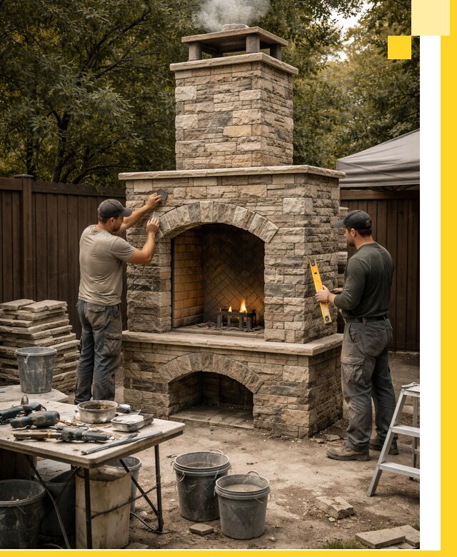 Проектирование и установка уличных каминов в Мичуринске