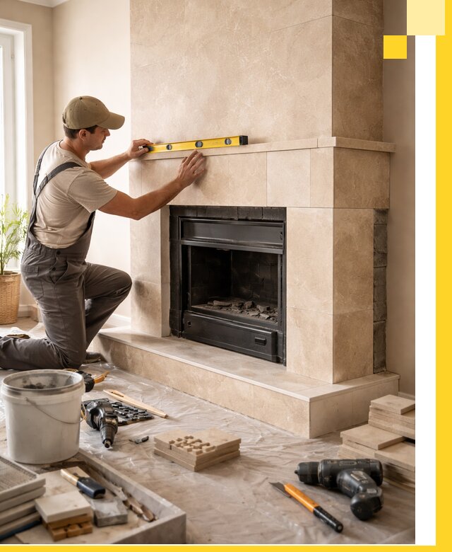 Установка и монтаж каминов в частном доме под ключ в Мичуринске