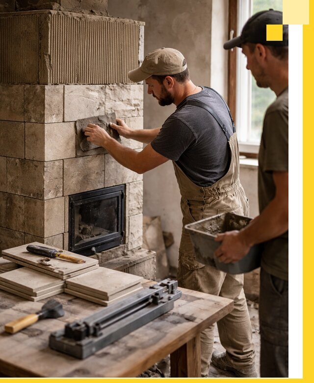 Профессиональная облицовка печей в Мичуринске: керамика и камень