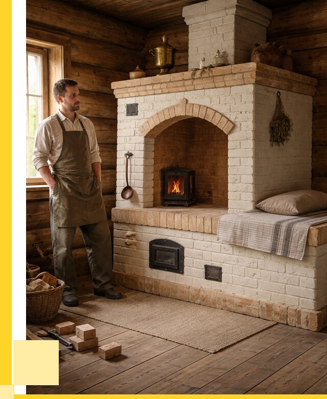 Русские печи с лежанкой под ключ в Мичуринске от 155310 р. ЭриданМчр