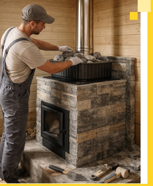 Печи для парной в Мичуринске, производство, монтаж и обслуживание