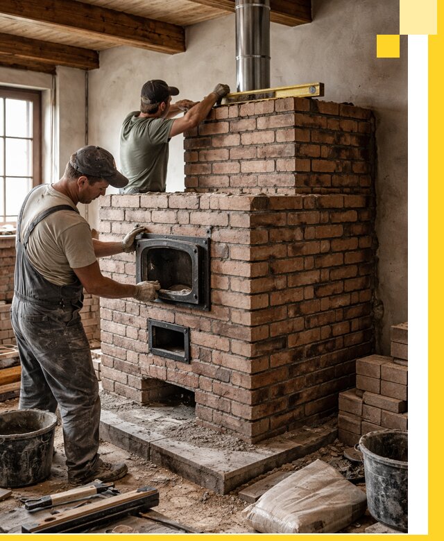 Печи для загородного дома под ключ в Мичуринске — монтаж и сервис