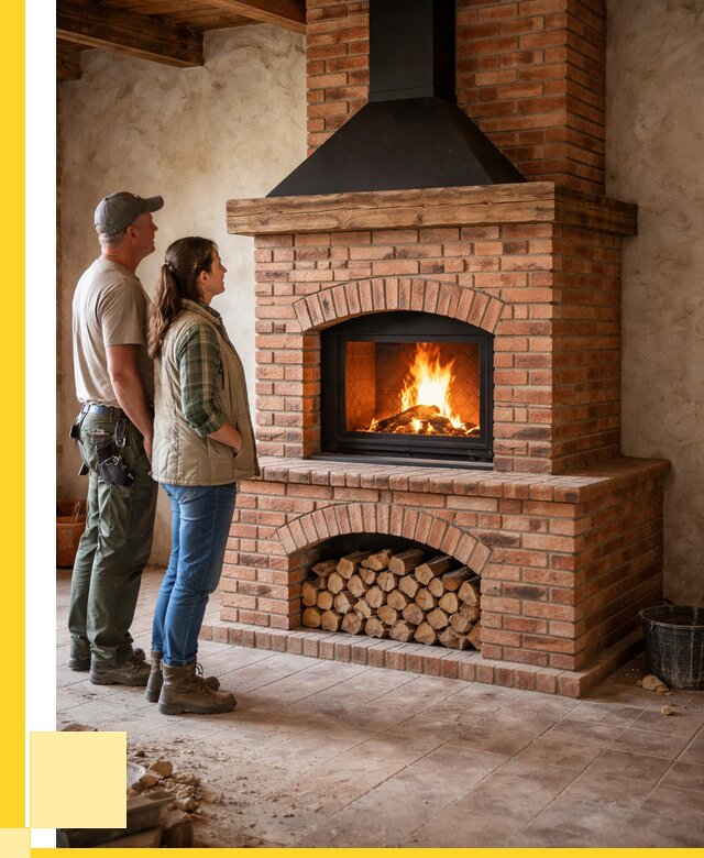 Печи камины из кирпича в Мичуринске от 124248 р. | ЭриданМчр