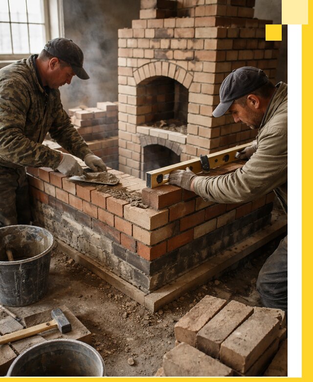 Изготовление и монтаж печей и каминов из кирпича в Мичуринске