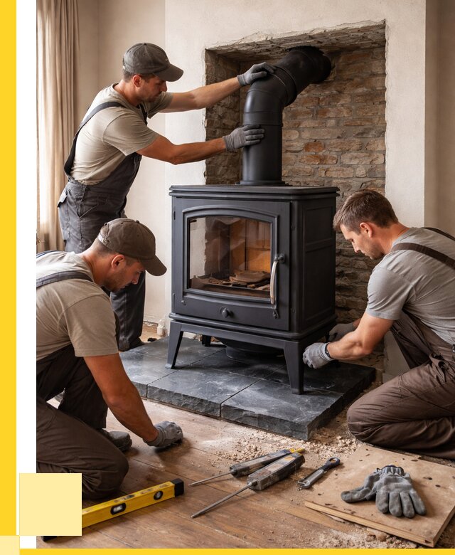 Монтаж печи камина в частном доме в Мичуринске от 25885 р. | ЭриданМчр