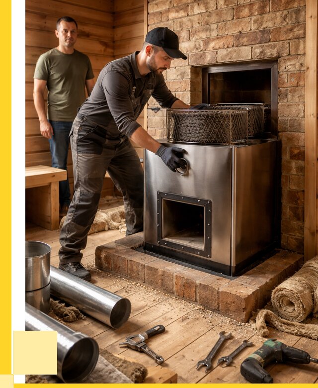 Монтаж банных печей под ключ в Мичуринске от 18637 р., ЭриданМчр