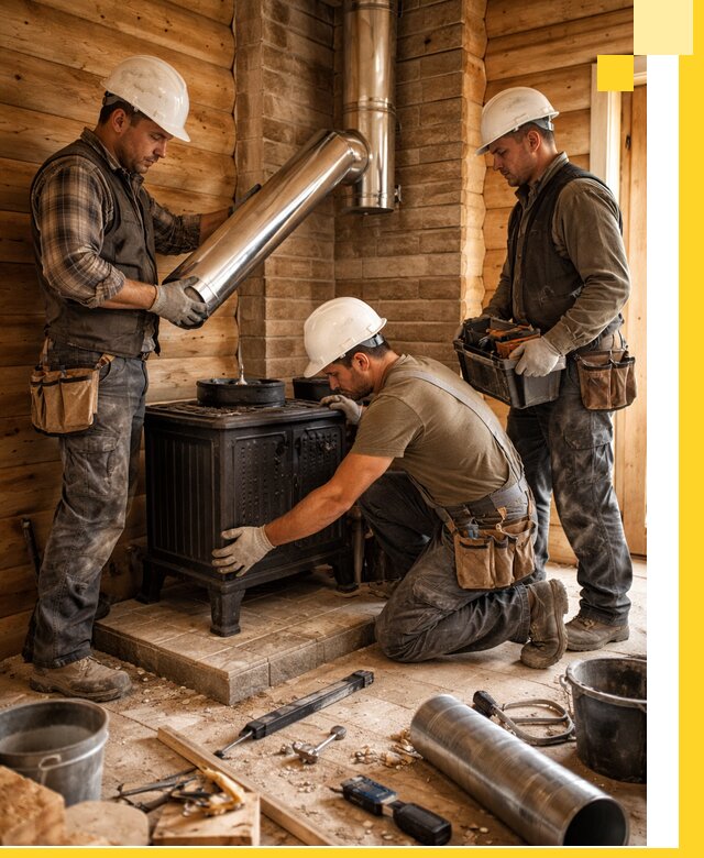 Профессиональный монтаж банных печей и дымоходов в Мичуринске