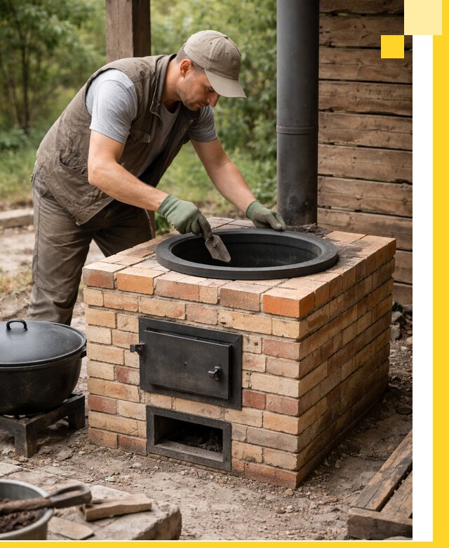 Изготовление и установка печей для казана в Мичуринске под ключ