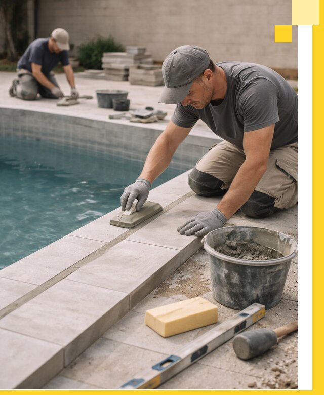 Отделка бассейнов в Мичуринске: декоративная отделка и гидроизоляция