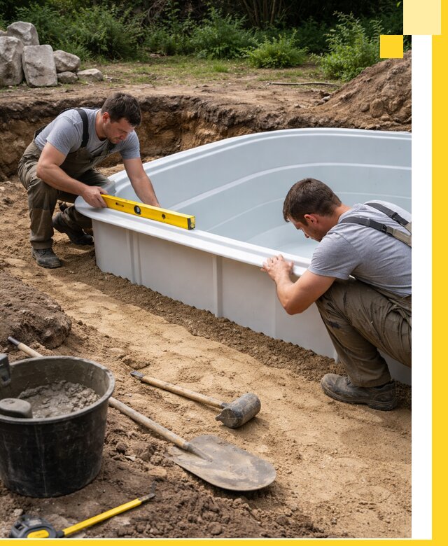 Производство и установка пластиковых бассейнов в Мичуринске под ключ