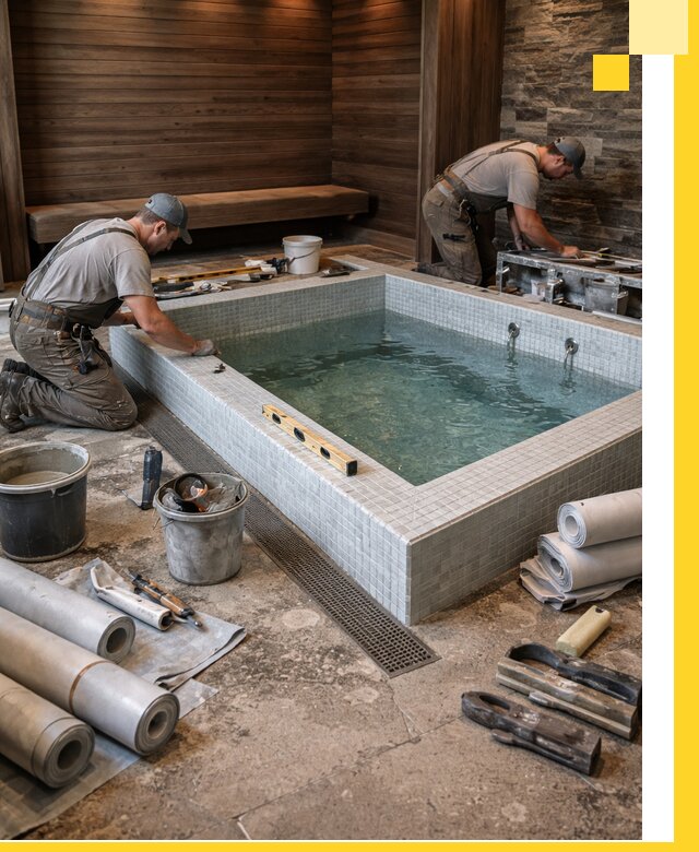 Установка и строительство бассейнов для сауны в Мичуринске