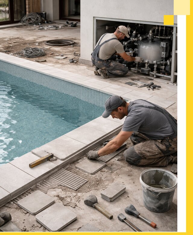 Строительство и монтаж бассейнов в коттедже в Мичуринске