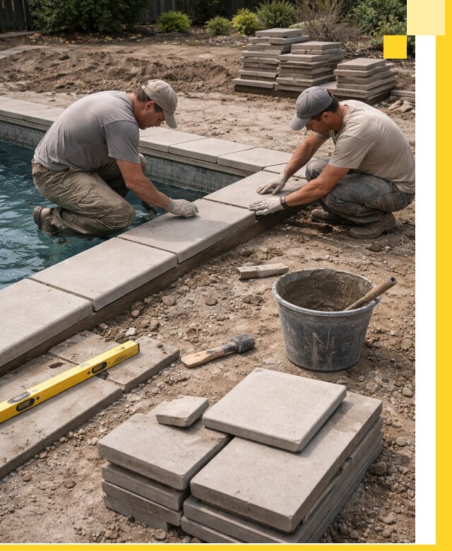 Установка и изготовление копингового камня для бассейнов в Мичуринске