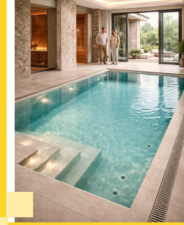 Бассейн во дворе в Мичуринске: проект, отделка от 1242480 р. | ЭриданМчр