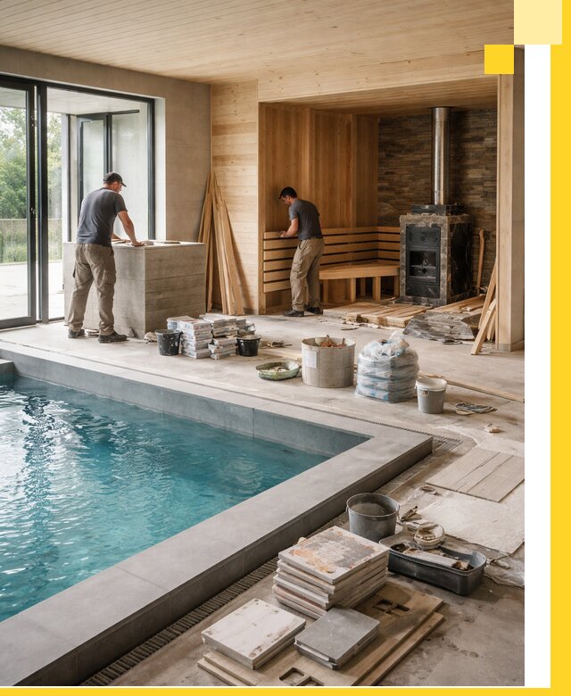 Проектирование и строительство бань с бассейном в Мичуринске