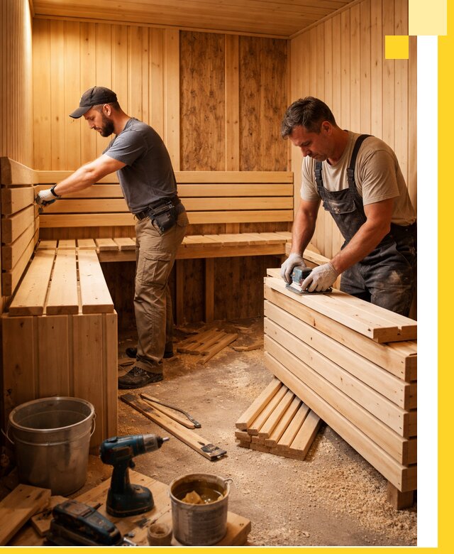 Профессиональный комплексный ремонт саун под ключ в Мичуринске