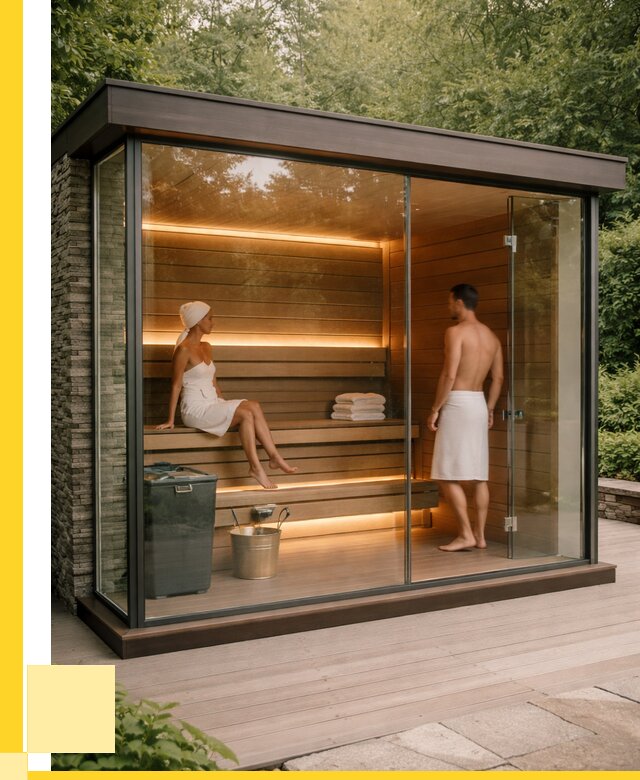 Сауна стеклянная и двери для сауны в Мичуринске от 258850 р. | ЭриданМчр