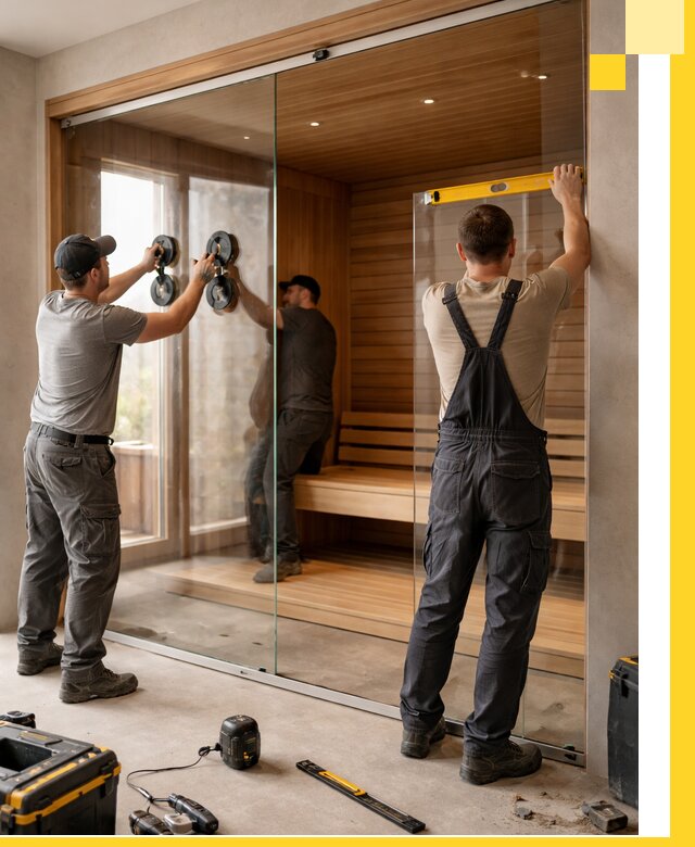 Производство и монтаж стеклянных саун под ключ в Мичуринске