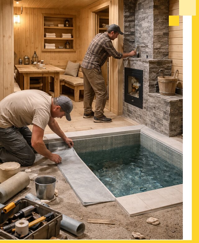 Строительство бань с комнатой отдыха под ключ в Мичуринске