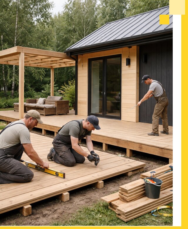 Строительство бань с террасой и бассейном под ключ в Мичуринске