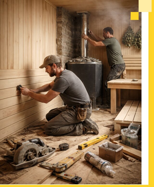 Полное строительство и оснащение парных под ключ в Мичуринске