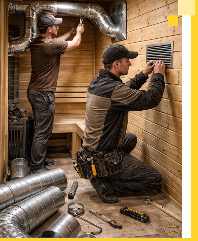 Проектирование и монтаж вентиляции бани в Мичуринске под ключ