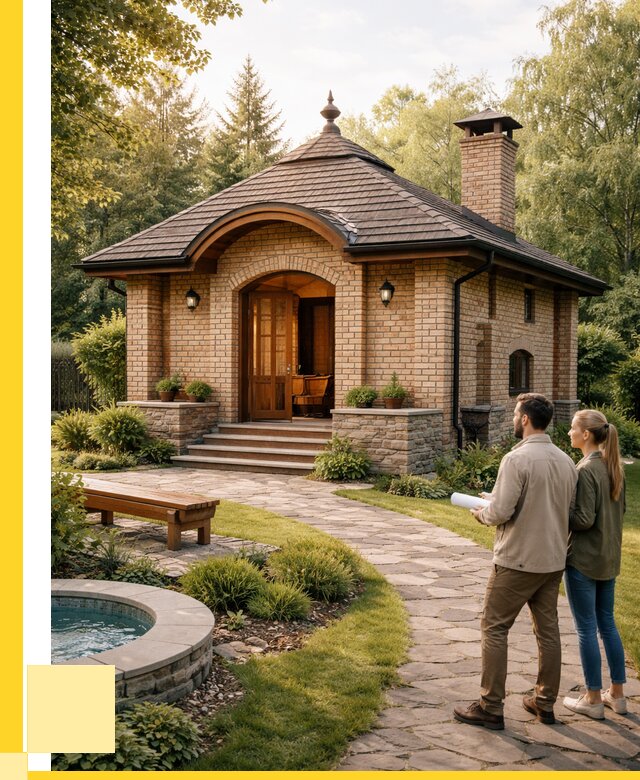 Проект кирпичной бани в Мичуринске от 31062 р. | ЭриданМчр