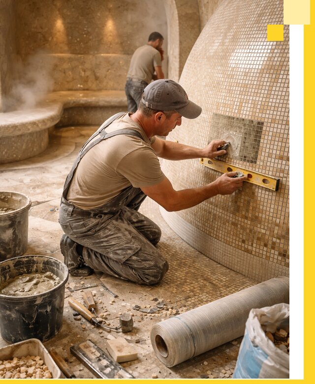 Хамам под ключ в Мичуринске: проектирование, строительство, отделка