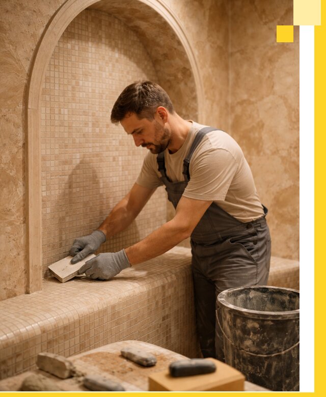 Профессиональная отделка хамамов с мозаикой под ключ в Мичуринске